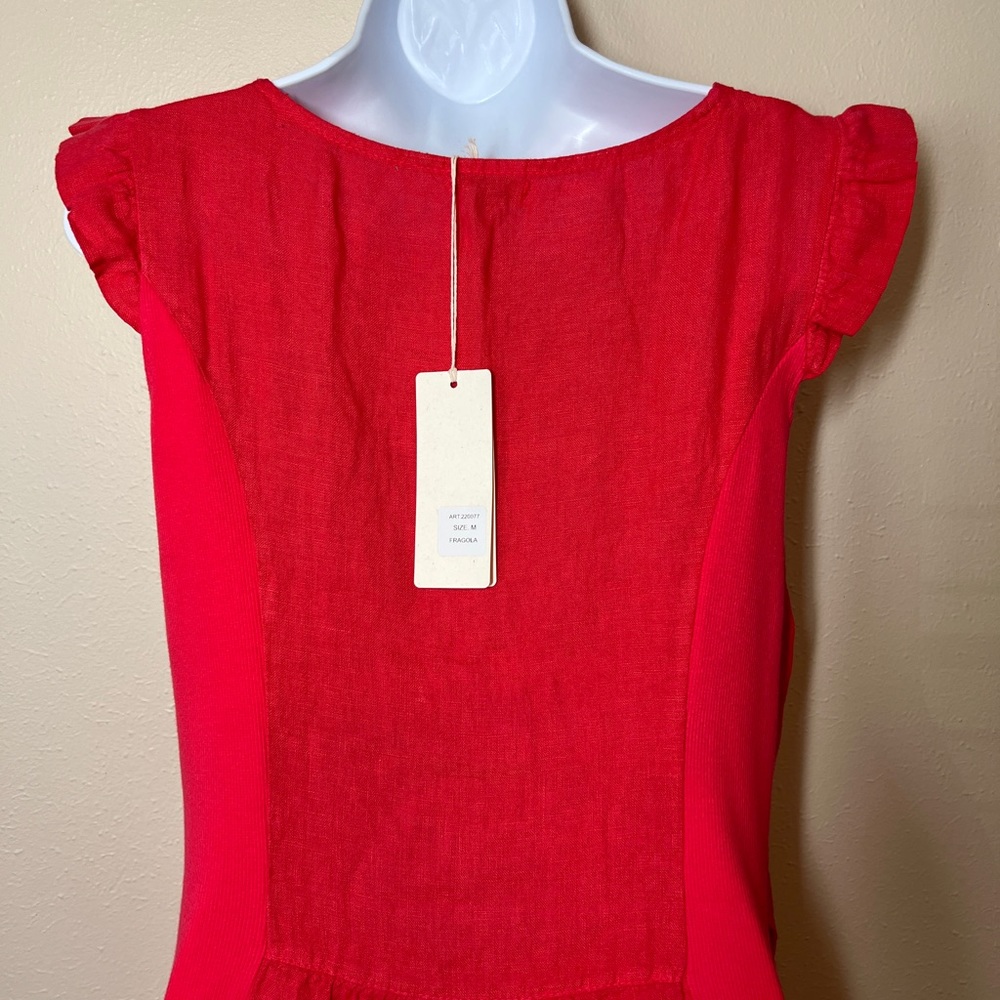 Lina Tomei linen dress NWT size M - Picture 3 of 6